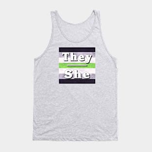 They-She Pronouns: Agender Tank Top